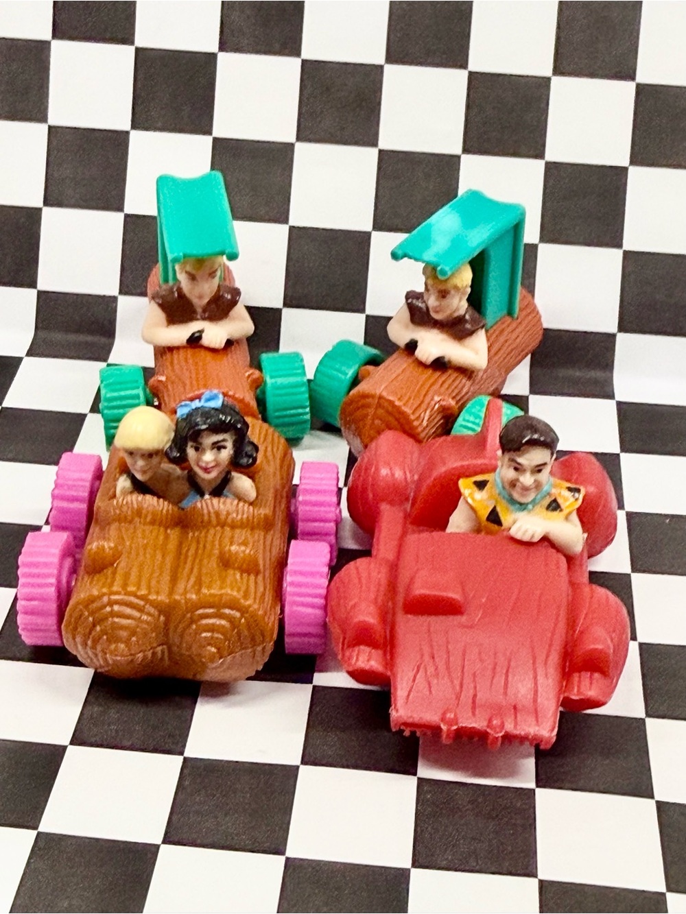 vintage 1993 The Flintstones movie promotional toy cars McDonalds 4 cars